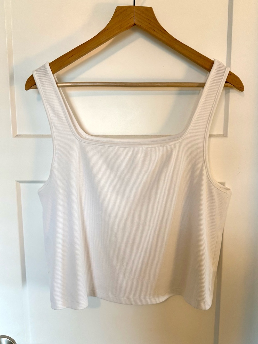 Classic White Square-Neck Tank Top Old Navy